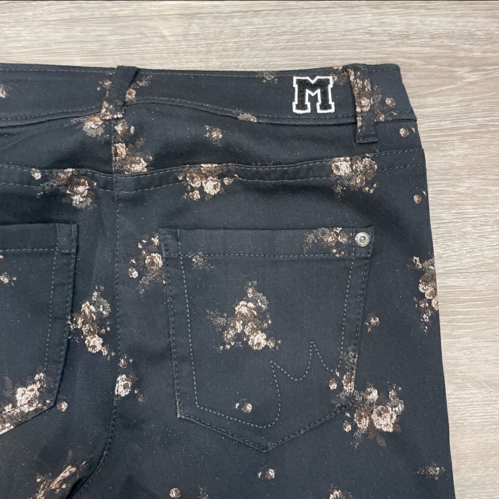 Marc Cain Floral Print Jeans Side Stripes Stretch Skinny Pants Treasure sz 25 - Picture 8 of 9